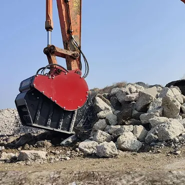 Trituradora de rocas con cubo