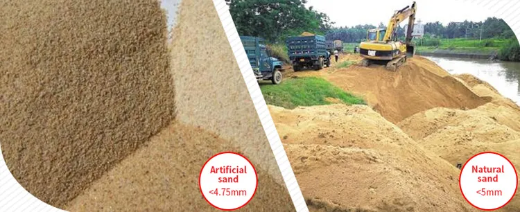 Areia artificial versus areia natural