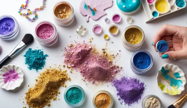 La poudre de mica crée de l'éclat dans les cosmétiques et les créations DIY
